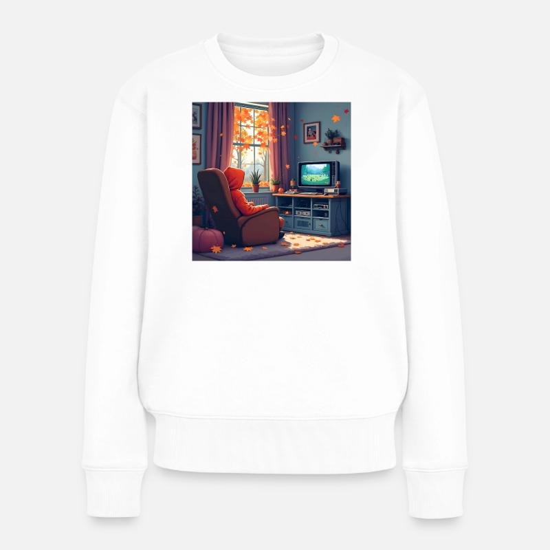 Fall Into Gaming - Frauen Premium Bio Pullover - Weiß