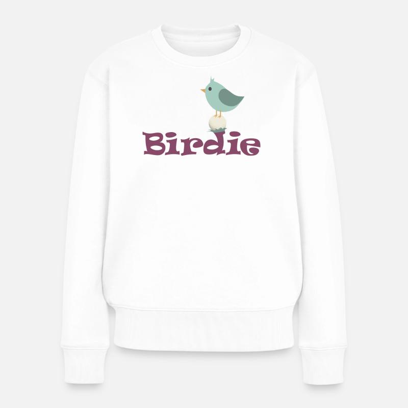 Golf-Birdie - Frauen Premium Bio Pullover - Weiß