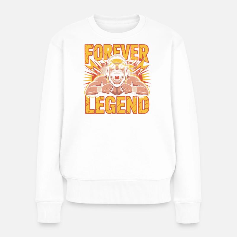Ewige Legende - Frauen Premium Bio Pullover - Weiß