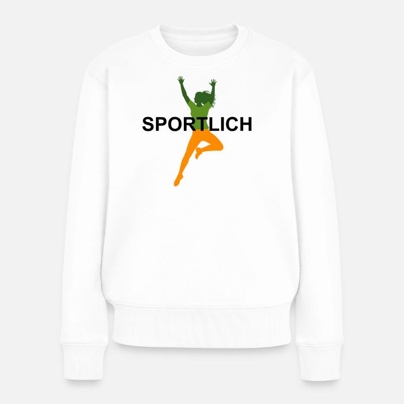 Sportlich - Frauen Premium Bio Pullover - Weiß