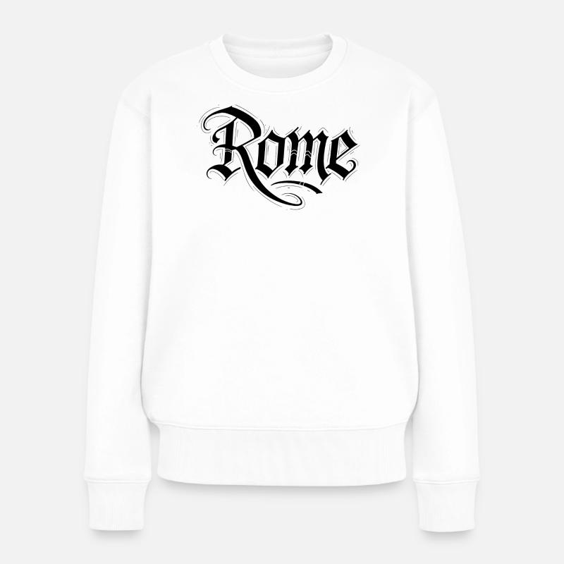 Rome - Frauen Premium Bio Pullover - Weiß