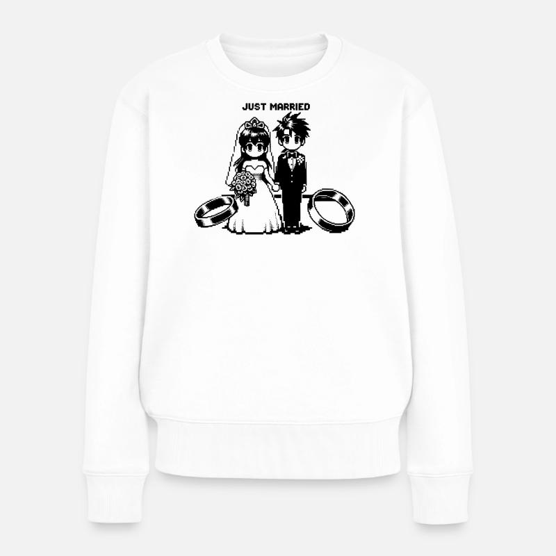 Gamer - Hochzeit! - Frauen Premium Bio Pullover - Weiß