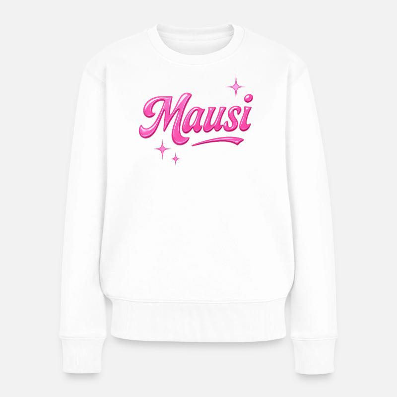 Mausi / Y2K Style - Frauen Premium Bio Pullover - Weiß