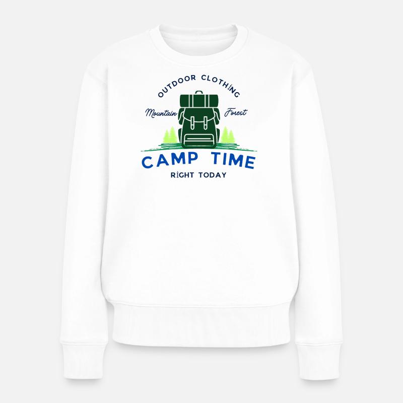 Camp tıme - Pull Premium bio Femme - blanc