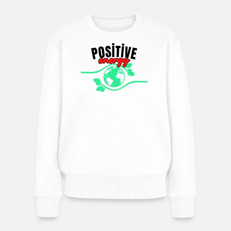 Positiv - Frauen Premium Bio Pullover - Weiß