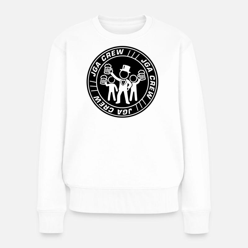 Jga Crew Junggesellenabschied - Frauen Premium Bio Pullover - Weiß