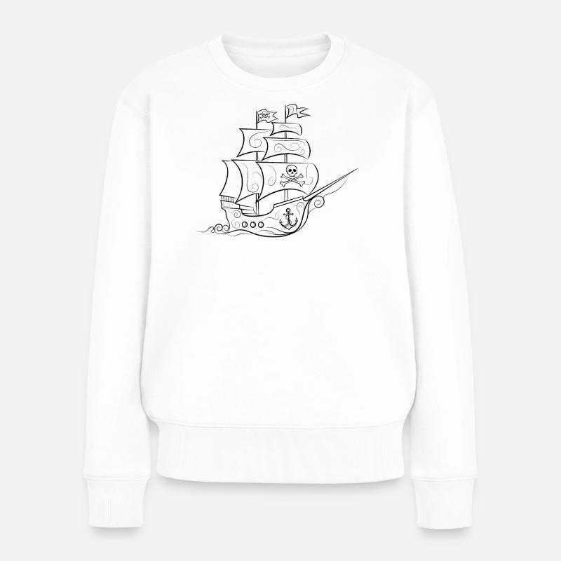 Bateau pirate - Pull Premium bio Femme - blanc