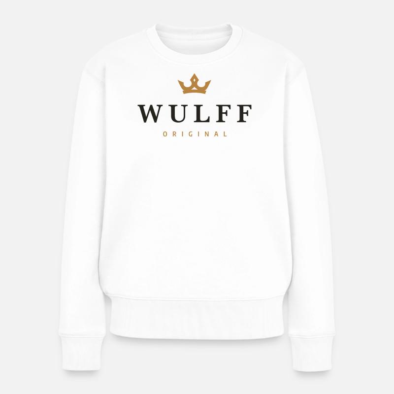 Wulff Original Familienlogo - Frauen Premium Bio Pullover - Weiß