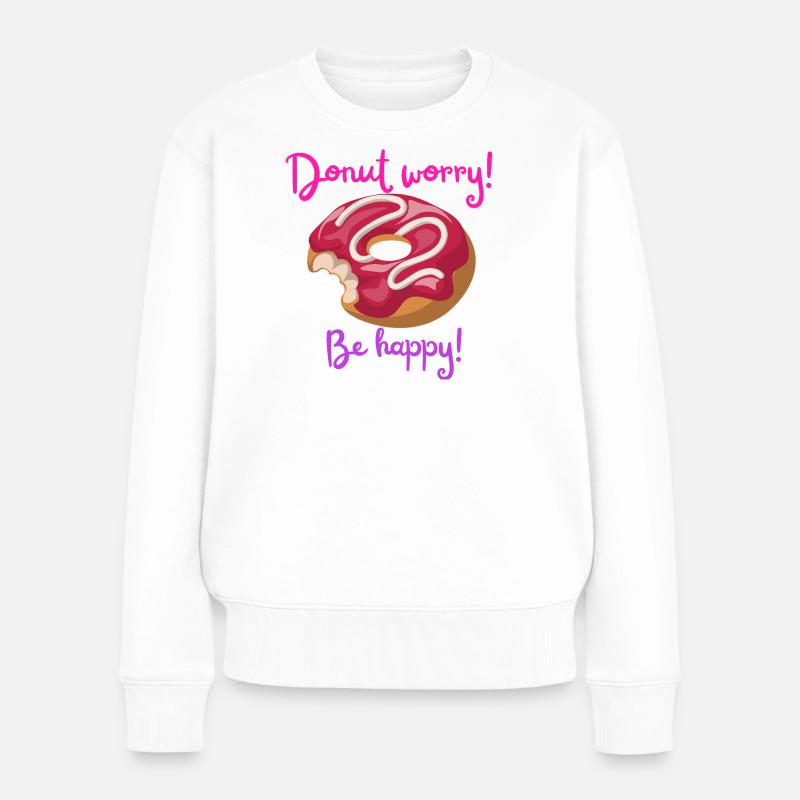 Donut - Frauen Premium Bio Pullover - Weiß
