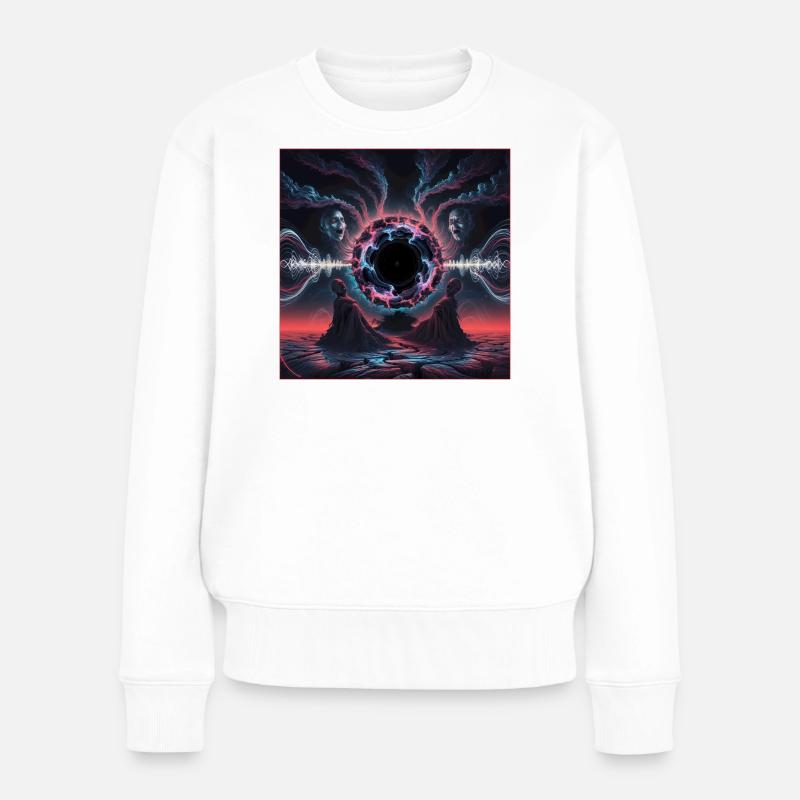Cosmic Rift Dreamscape Design - Pull Premium bio Femme - blanc