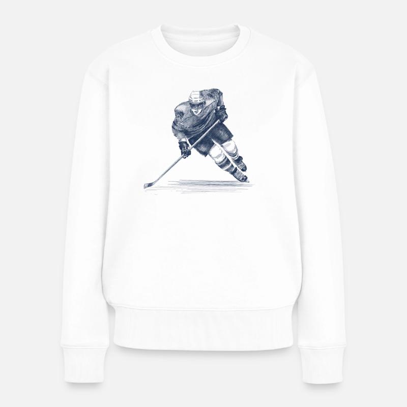 Eishockey  - Frauen Premium Bio Pullover - Weiß