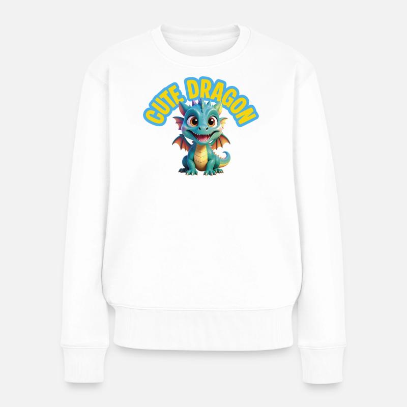 Dragon mignon - Pull Premium bio Femme - blanc