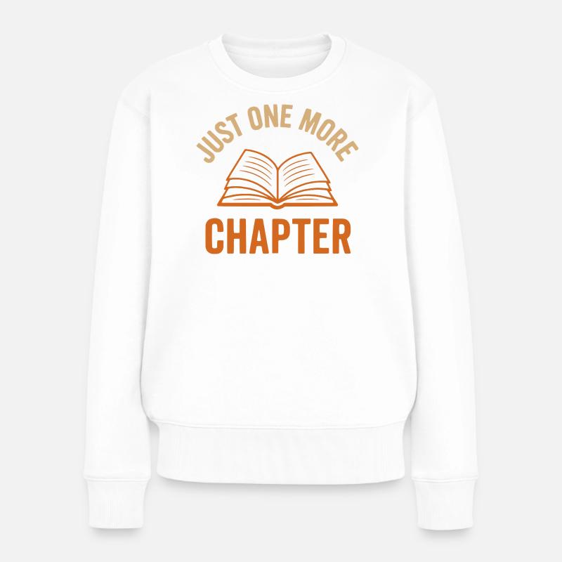 Buch-Illustration mit inspirierender Botschaft - Frauen Premium Bio Pullover - Weiß