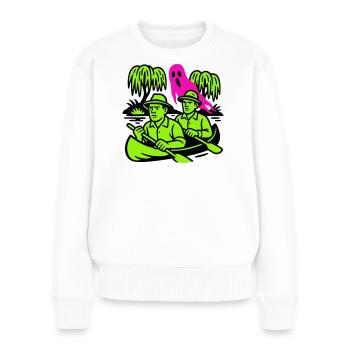 Ghost in the jungle - Women's Premium Organic Jumper - white - Front - Julia (174cm)
