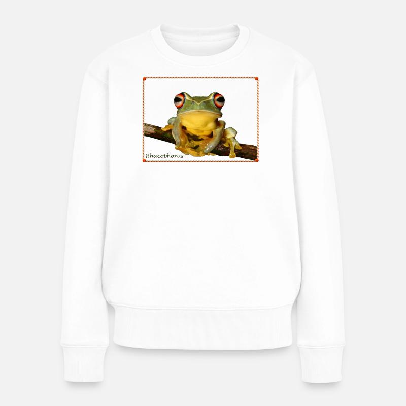 Real Treefrog T-shirt - Echtes Laubfrosch-T-Shirt - Frauen Premium Bio Pullover - Weiß