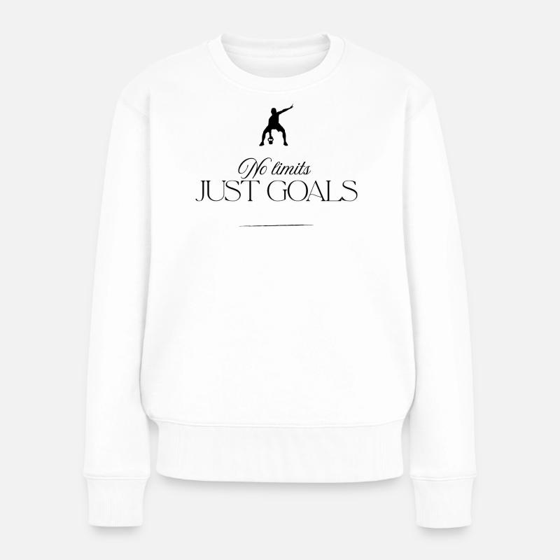 No limits- just goals - Pull Premium bio Femme - blanc