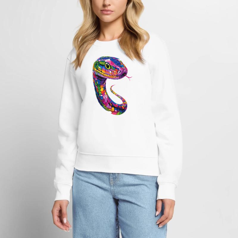 serpent, python, cobra, serpent à sonnettes, serpents Pull Premium bio Femme