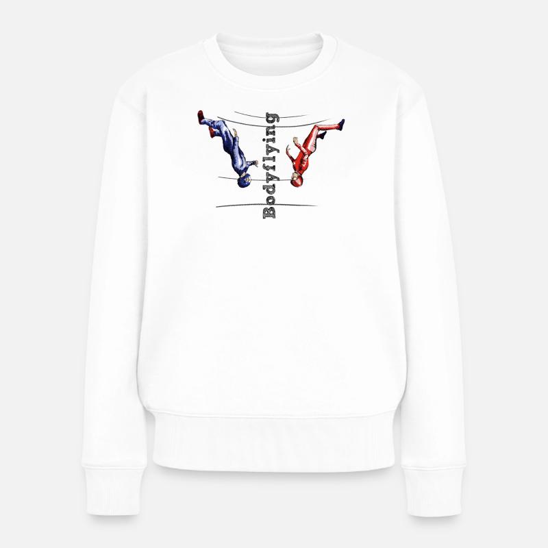 Bodyflying - Frauen Premium Bio Pullover - Weiß