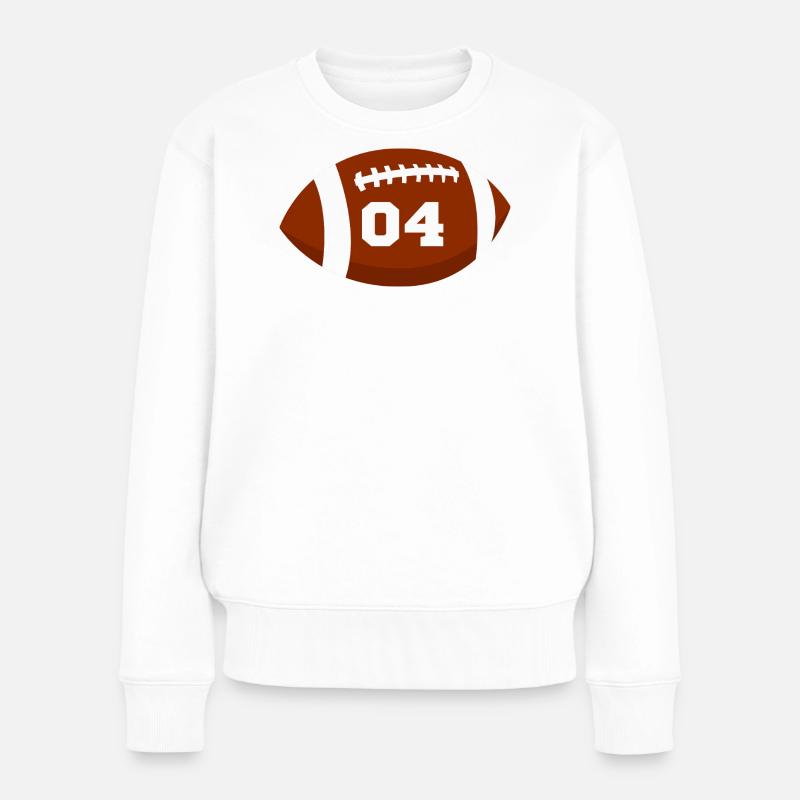 Numéro 4 rugby - 4e anniversaire rugby - Pull Premium bio Femme - blanc