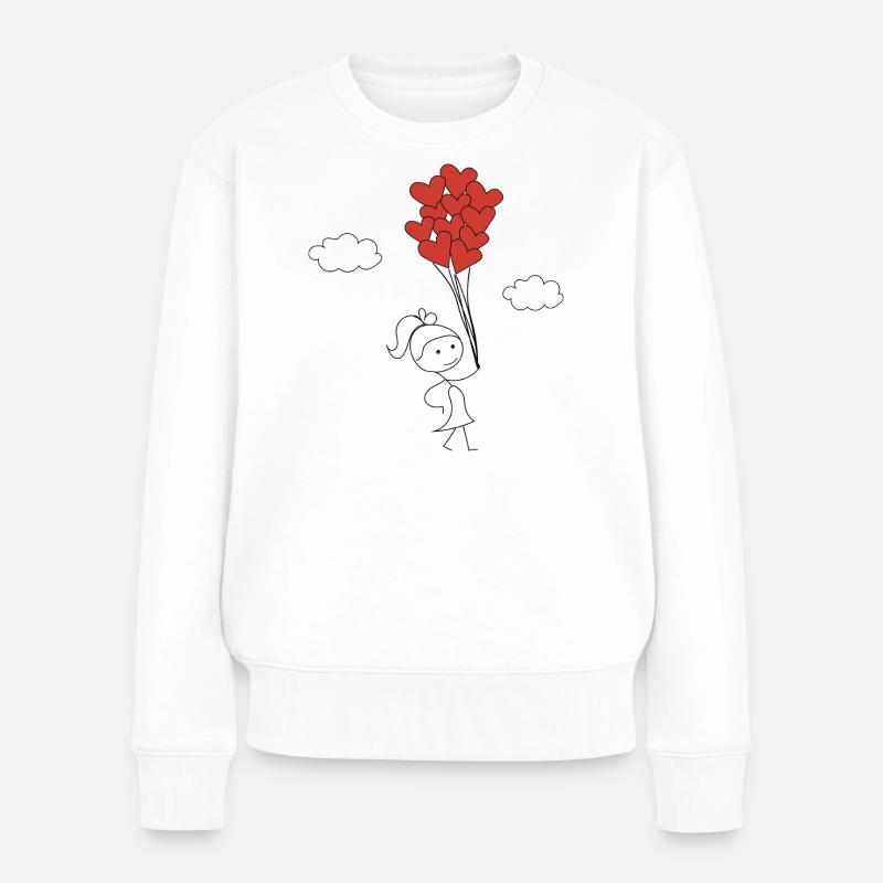 Süßes Mädchen - Frauen Premium Bio Pullover - Weiß
