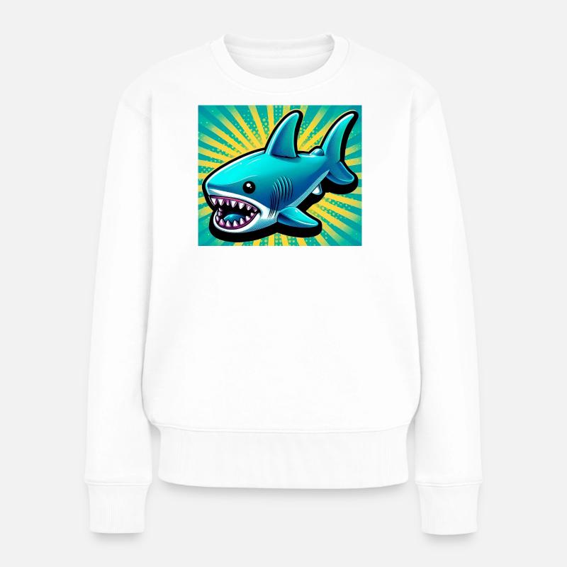 Hai - Frauen Premium Bio Pullover - Weiß