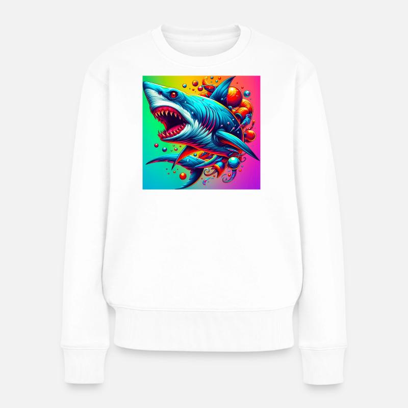 Hai - Frauen Premium Bio Pullover - Weiß