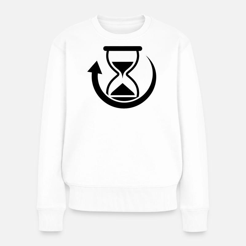 Time rotation graphics - Women's Premium Organic Jumper - white