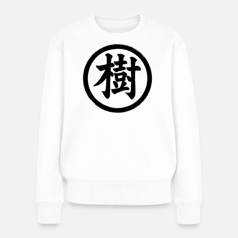 Kanji-JU 01 - Pull Premium bio Femme - blanc