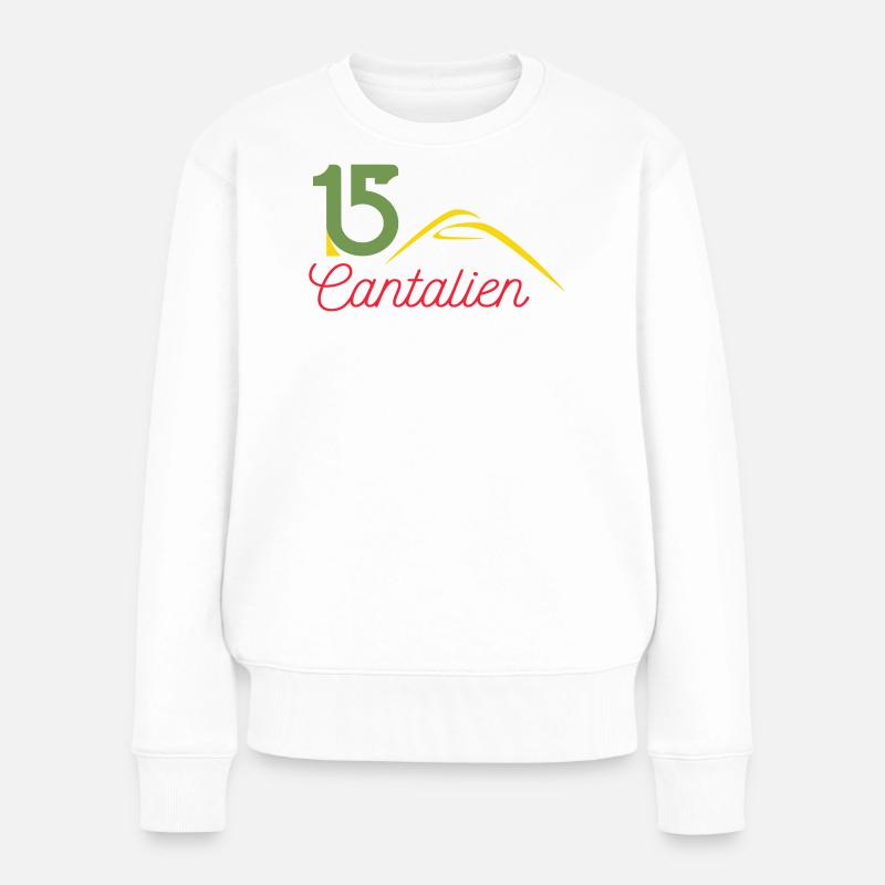 Cantal 15 Logo - Frauen Premium Bio Pullover - Weiß