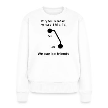 if_you_know_what_this_is_1 - Frauen Premium Bio Pullover - Weiß - Vorne - Julia (174cm)