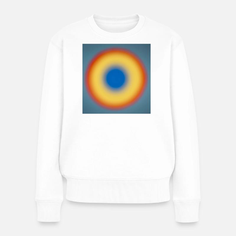Blauer circle_001 - Frauen Premium Bio Pullover - Weiß