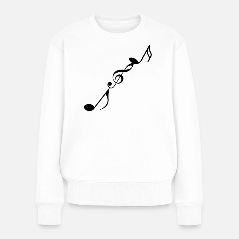 Musical notes - Women's Premium Organic Jumper - white