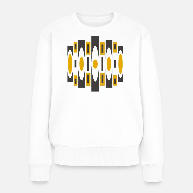 Motif psychédélique par Cean - Pull Premium bio Femme - blanc