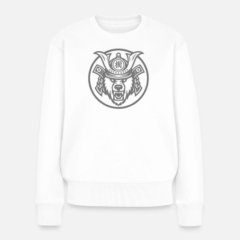 Our grey samurai - Women's Premium Organic Jumper - white