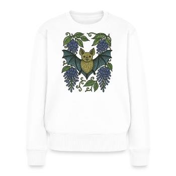 Fantaisie de chauve-souris - Pull Premium bio Femme - blanc - Devant - Julia (174cm)