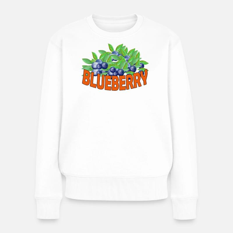 BLUEBERRY - Frauen Premium Bio Pullover - Weiß