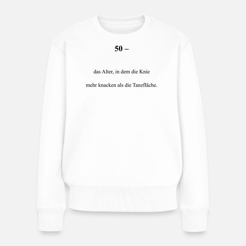 50 ans - Pull Premium bio Femme - blanc