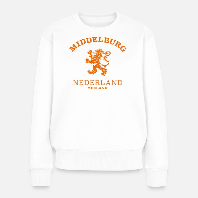 Middelburg Netherlands Niederlande - Frauen Premium Bio Pullover - Weiß