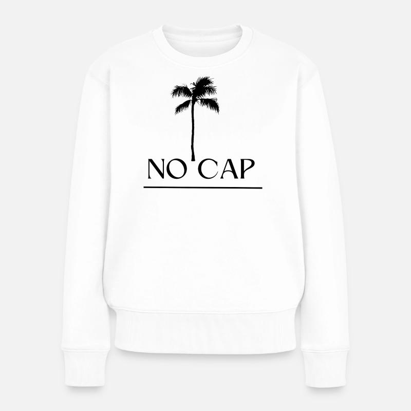 No Cap Design - Frauen Premium Bio Pullover - Weiß