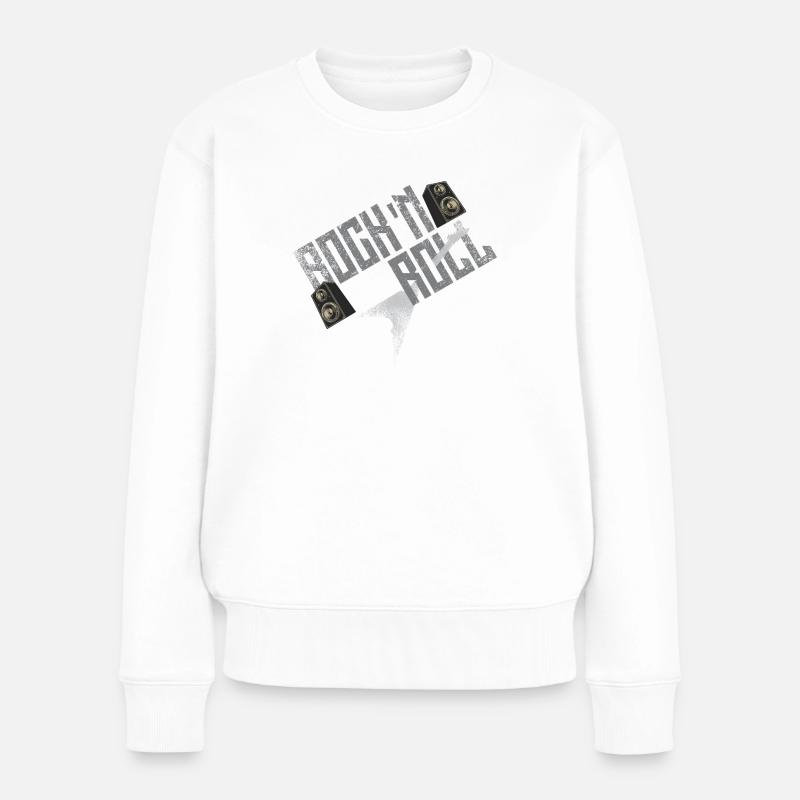 Rock It Folk Fusion - Frauen Premium Bio Pullover - Weiß