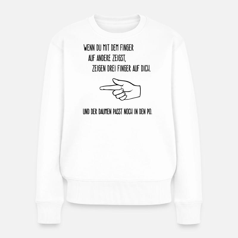Le doigt sur les autres - Pull Premium bio Femme - blanc