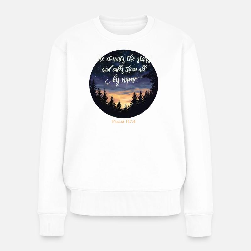 Bibelvers Christlich Religiös - Frauen Premium Bio Pullover - Weiß