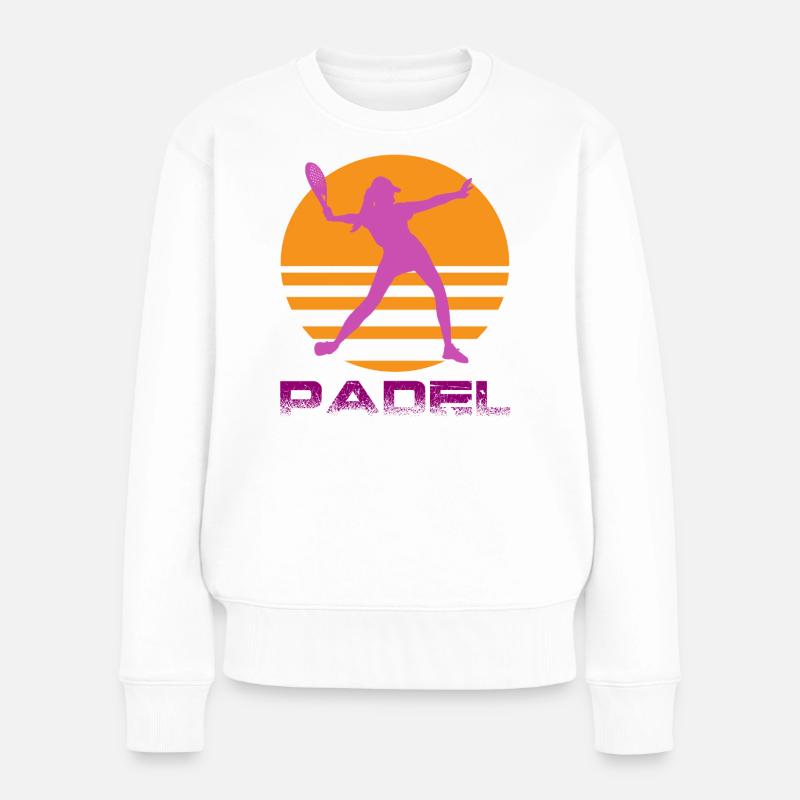 Padel - Frauen Premium Bio Pullover - Weiß