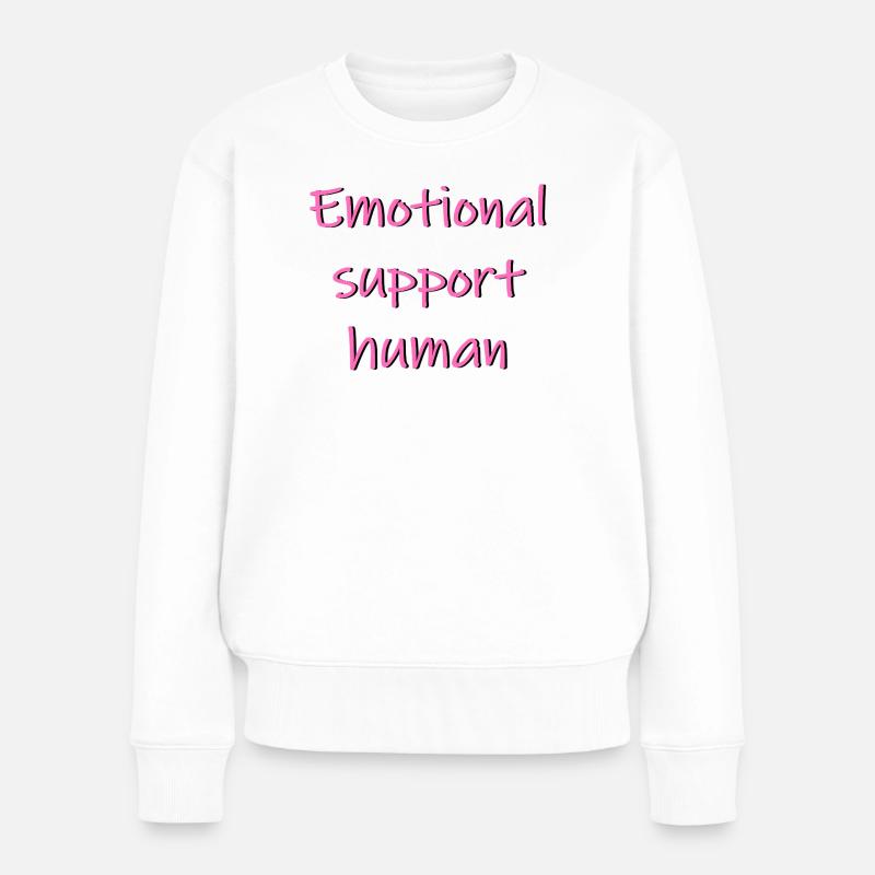 Unterstützung des Menschen - Frauen Premium Bio Pullover - Weiß