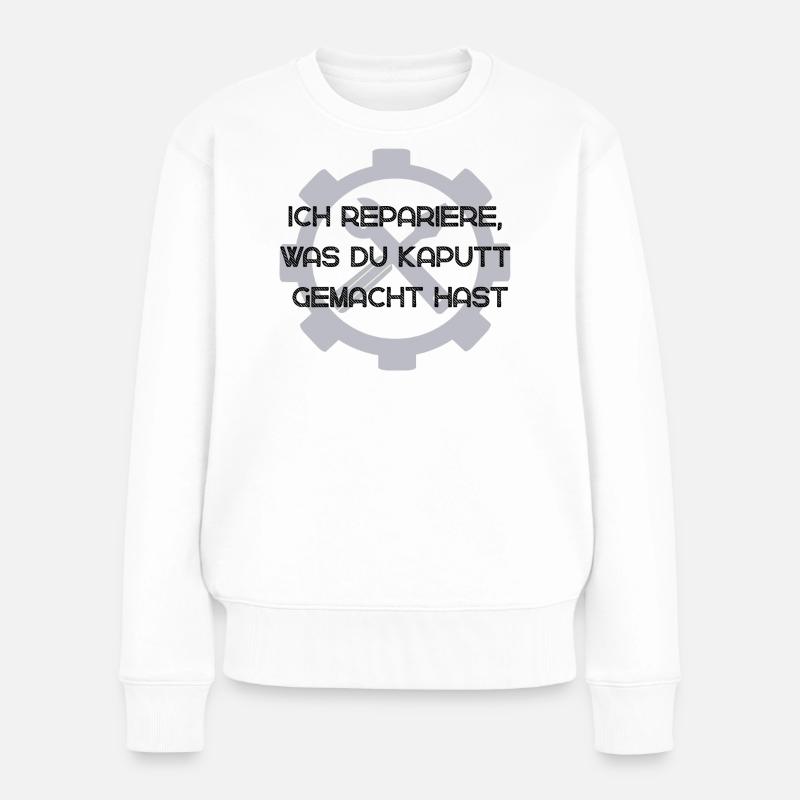 Je vais réparer ce que tu as cassé - Pull Premium bio Femme - blanc