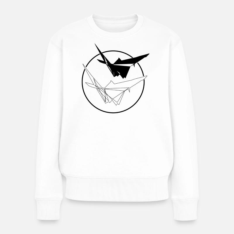 Origami 1 - Frauen Premium Bio Pullover - Weiß