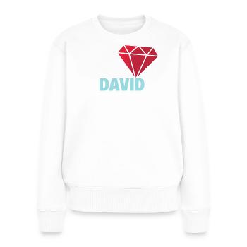 David - Women's Premium Organic Jumper - white - Front - Julia (174cm)