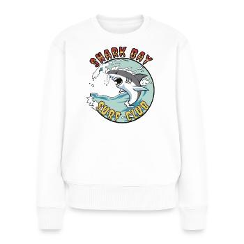 Shark Boy Surf Club Logo - Frauen Premium Bio Pullover - Weiß - Vorne - Julia (174cm)