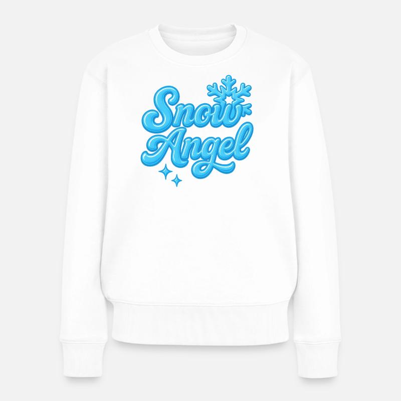 Angle de neige / Y2K Statement Design - Pull Premium bio Femme - blanc
