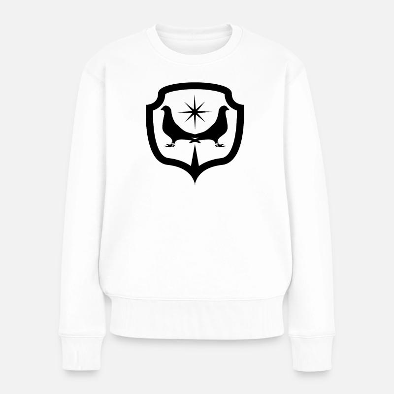 Tauben - Frauen Premium Bio Pullover - Weiß